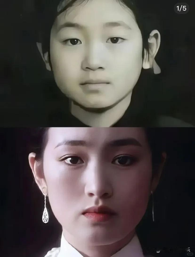 没想到巩俐居然是单眼皮，她现在的内双是割的双眼皮非常自然。

别人割双眼皮变成悲