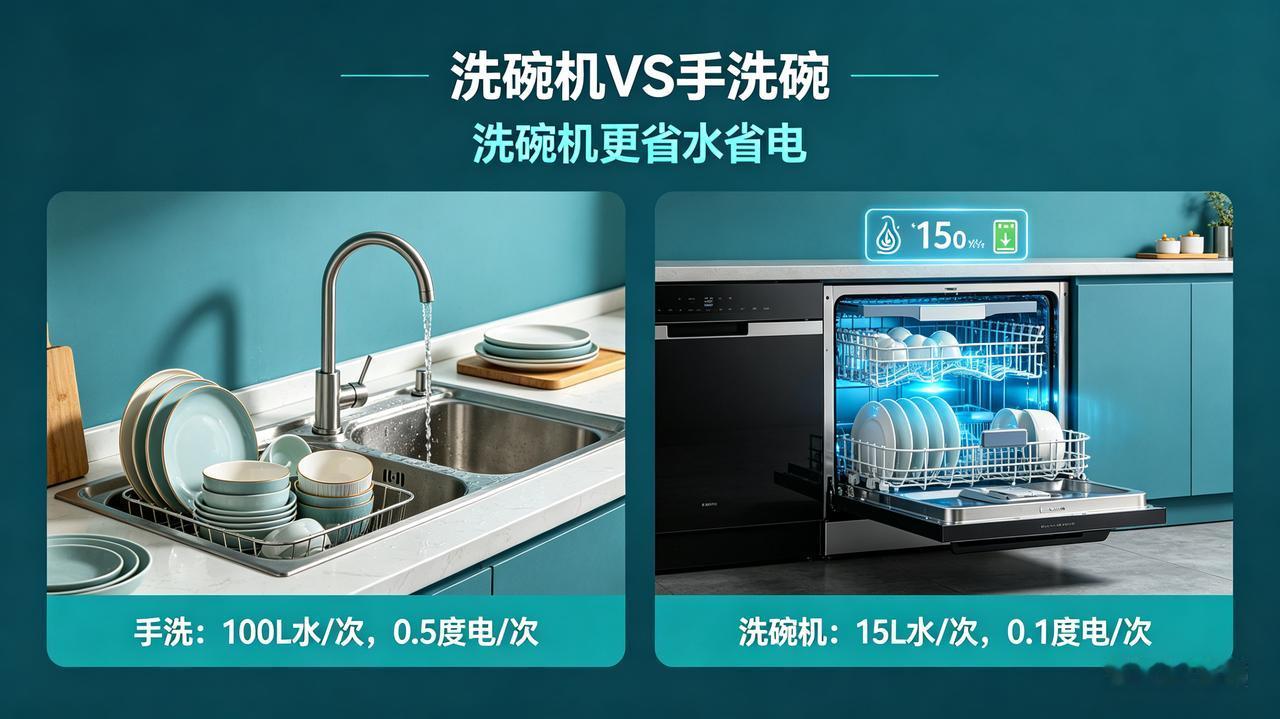 以前我也觉得洗碗机是智商税
用了才知道：太香了！
手洗哗哗流水，又费水又费热水器