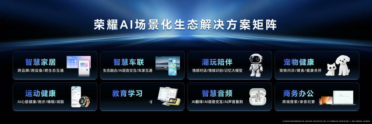 隔空打卡荣耀AI终端生态大会。

荣耀董事长吴晖开场，肯定了AI战略的重要性与必