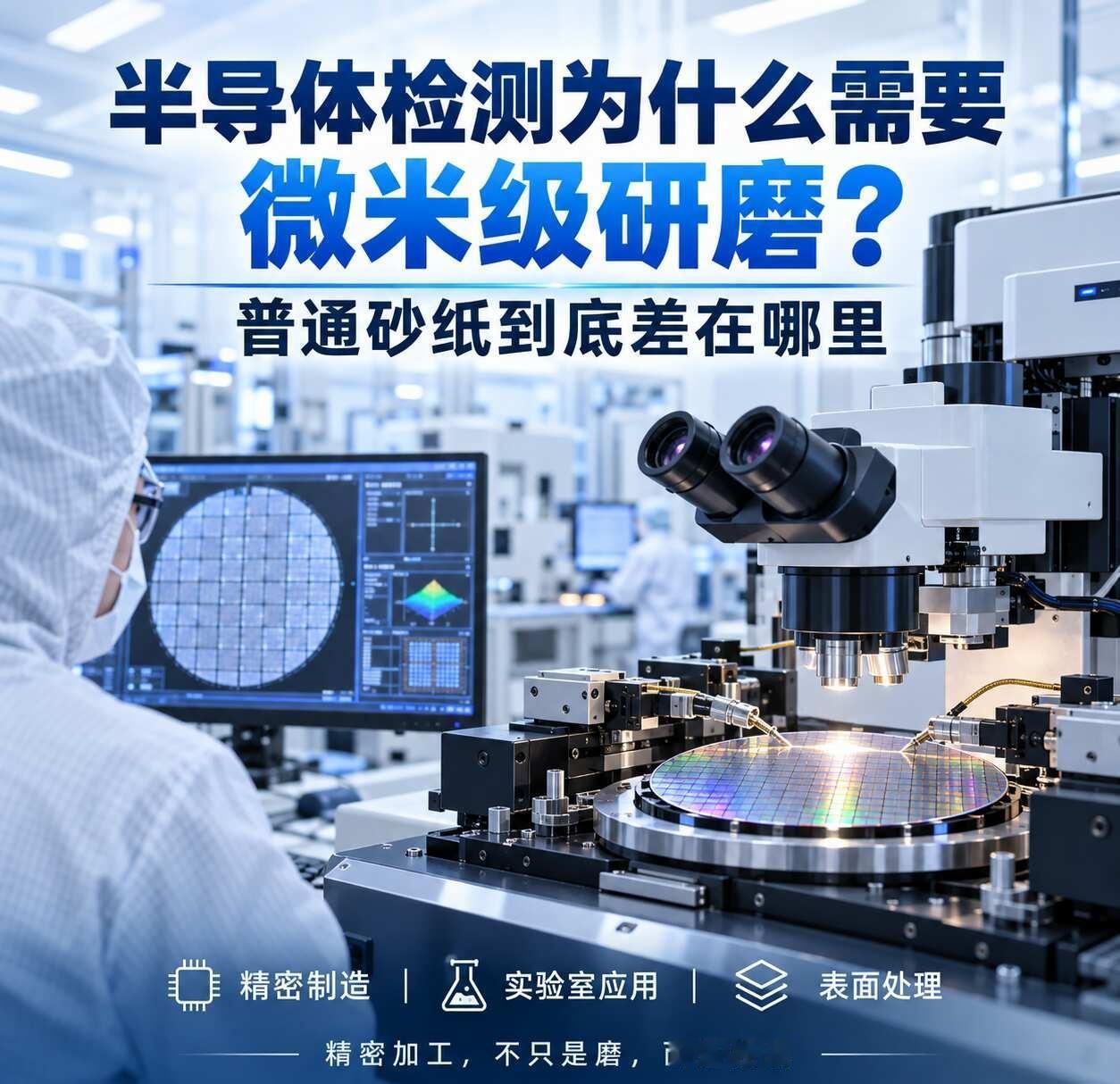 半导体检测为什么需要微米级研磨？
半导体检测为什么需要微米级研磨？普通砂纸到底差