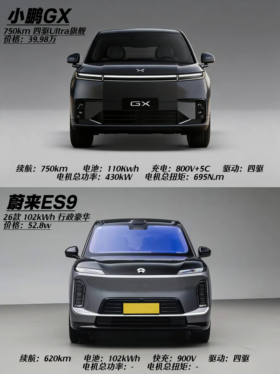 小鹏GX和蔚来ES9，谁能更让你心动？