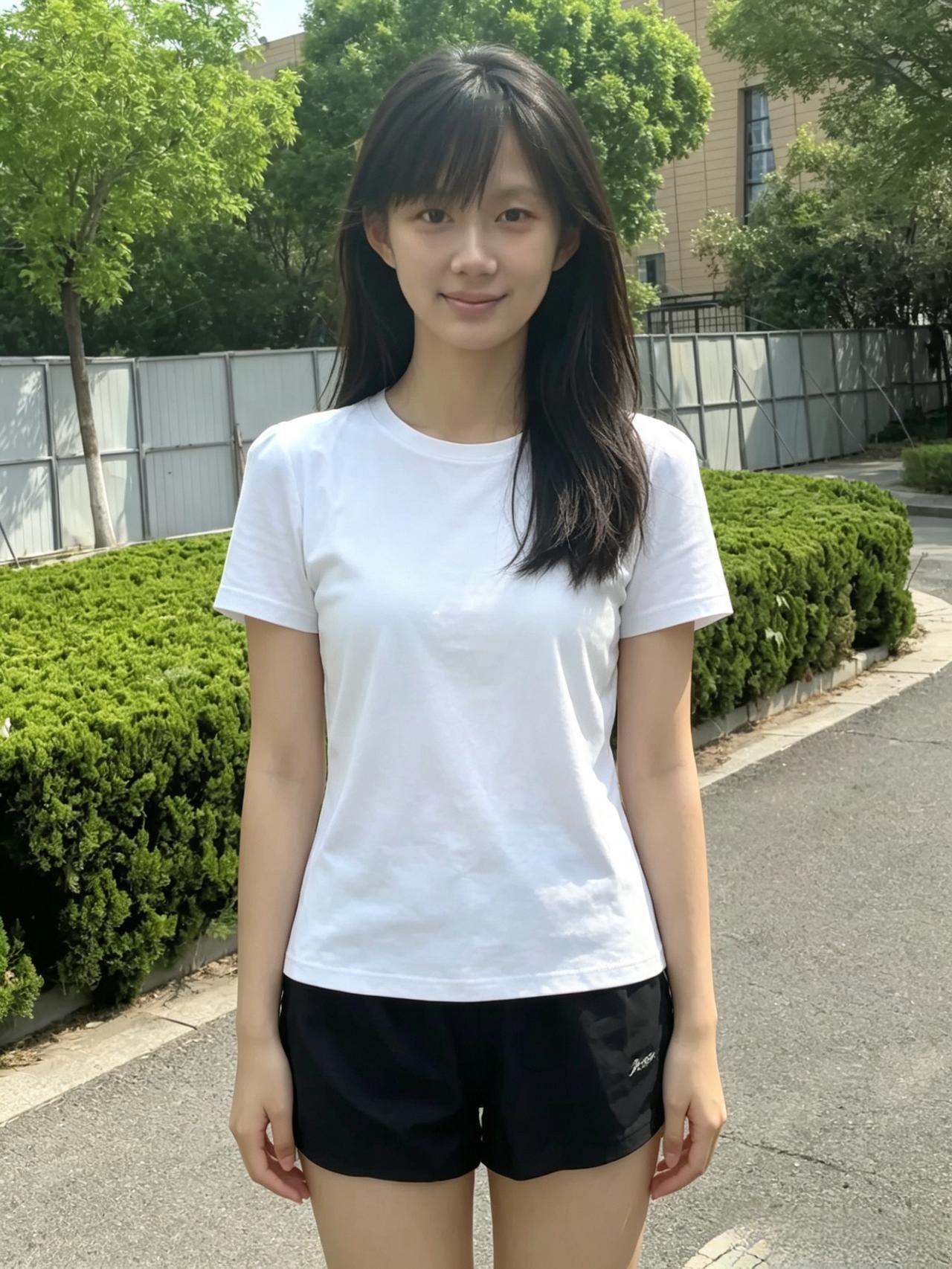 你站在宿舍的晨光里
衣领藏着青涩的夏
又站在走廊的灯影下
校服把少年心事轻擦
 