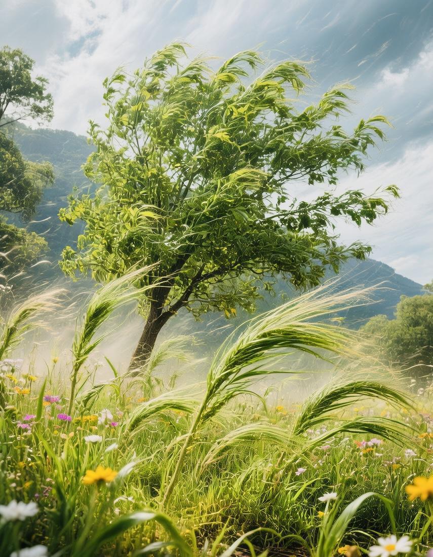 下联；风来风往风留痕。
