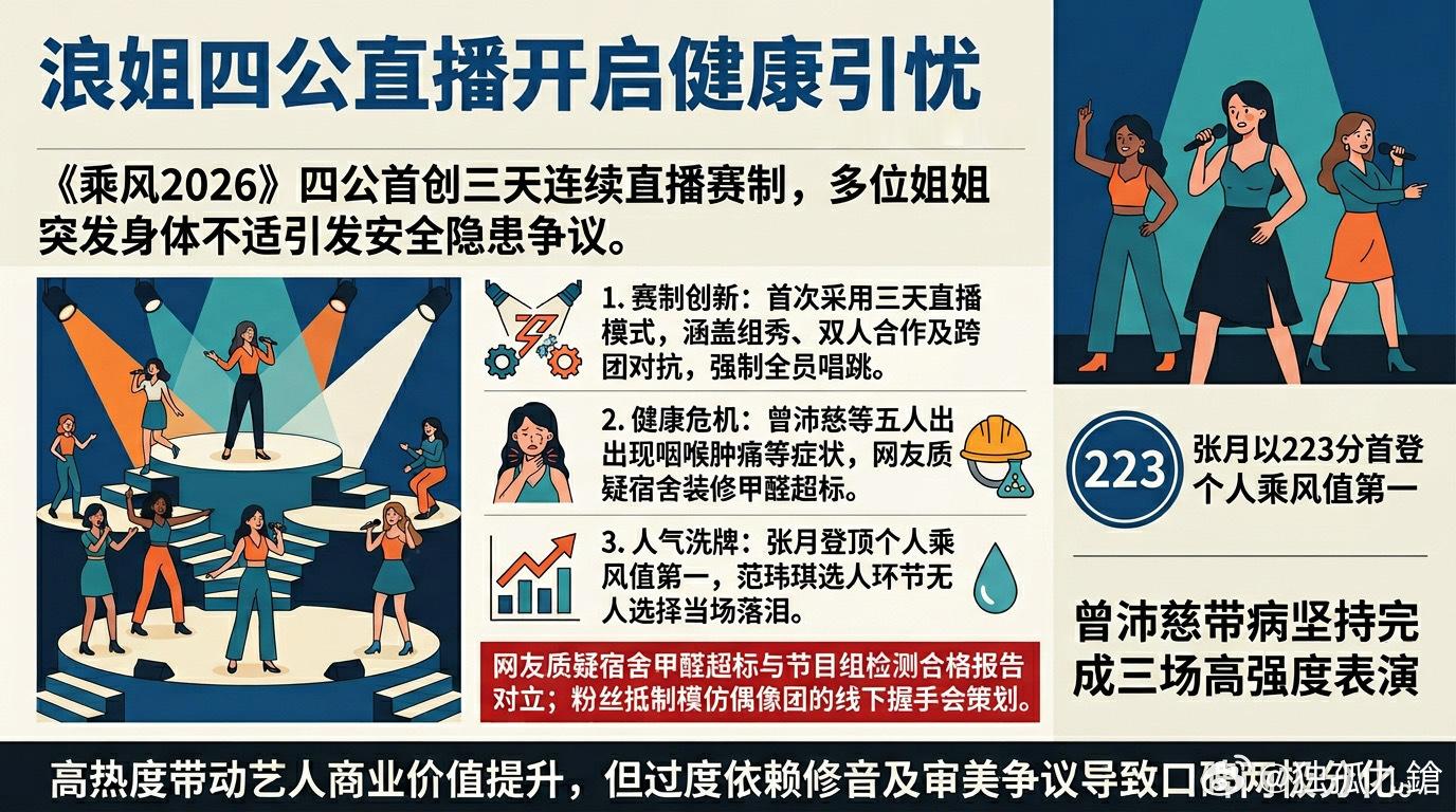 鲜活群像与争议并行，乘风2026四公迎来直播冲刺战2026年6月，乘风2026正