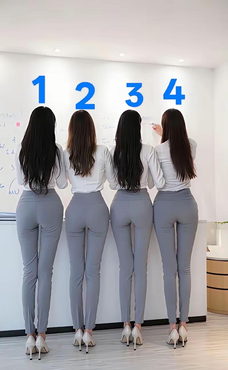 你见过美女身材好的背影多吗多呀，这不就有四位美女，哈哈哈