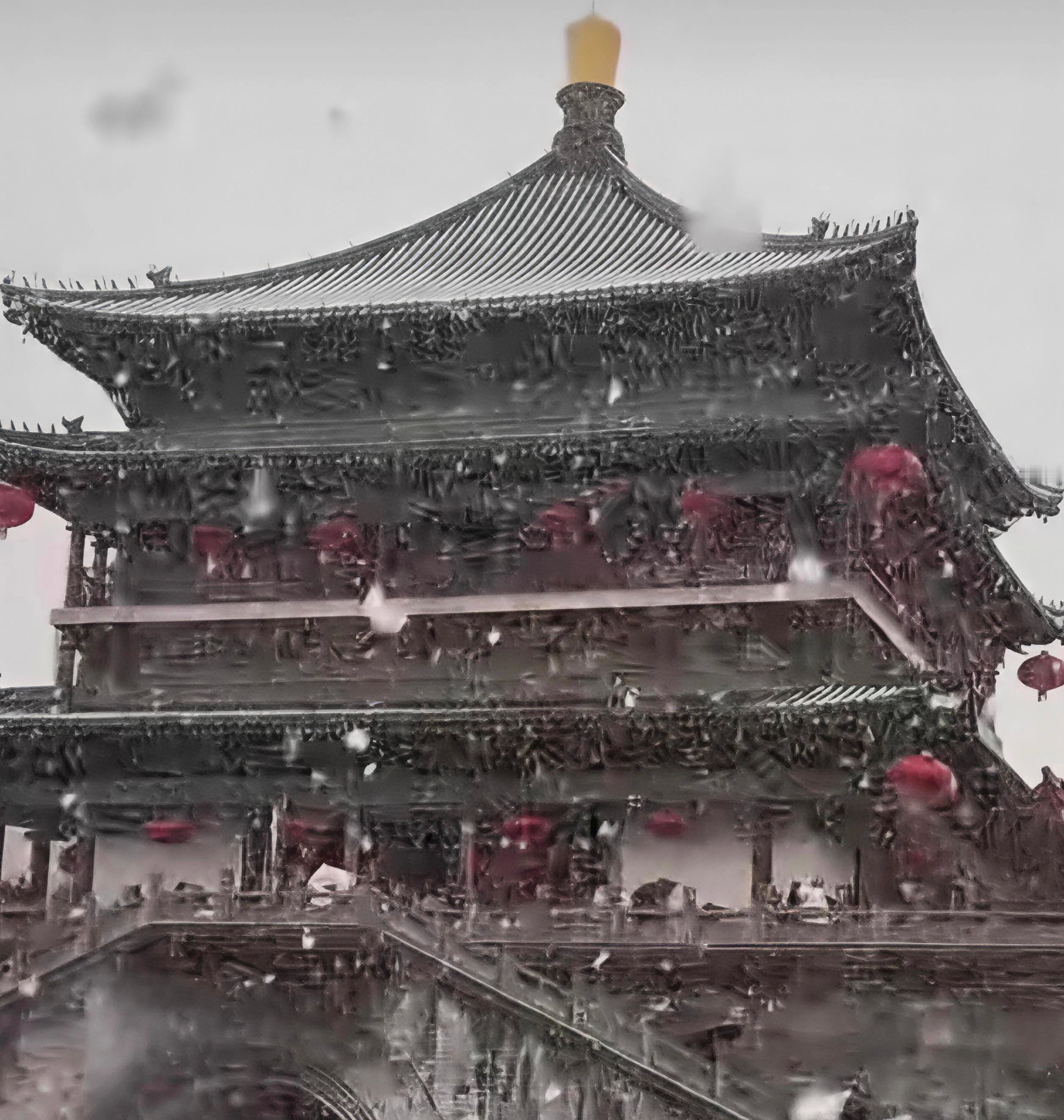 西安大雪羡慕了，作为一个南方人上次看见下雪还是在上高中… 