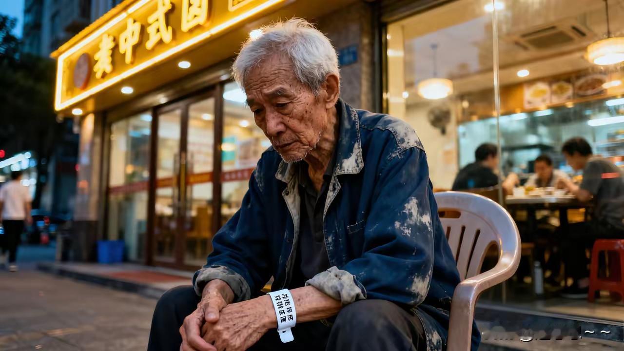 谁能想到云南昭通这家火锅店外，那个坐了一个多小时的老人，不是在歇脚，而是在等客人