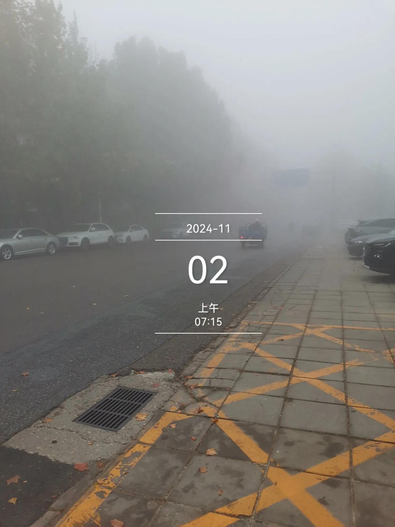 浓雾中的大兴街头   早晨格外静谧

      今天早晨北京大兴地区有大雾， 