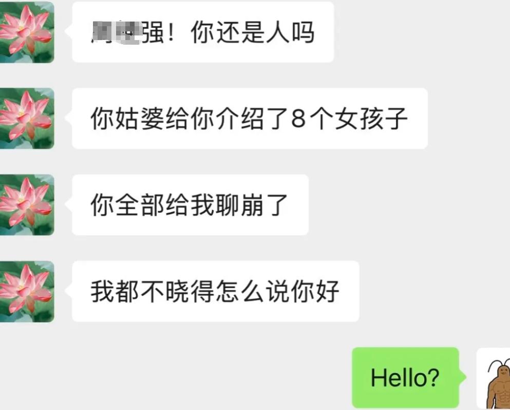 堪称相亲界顶级直男，姑婆介绍八个女生全被他聊崩，每段对话都精准踩雷，脑回路清奇到