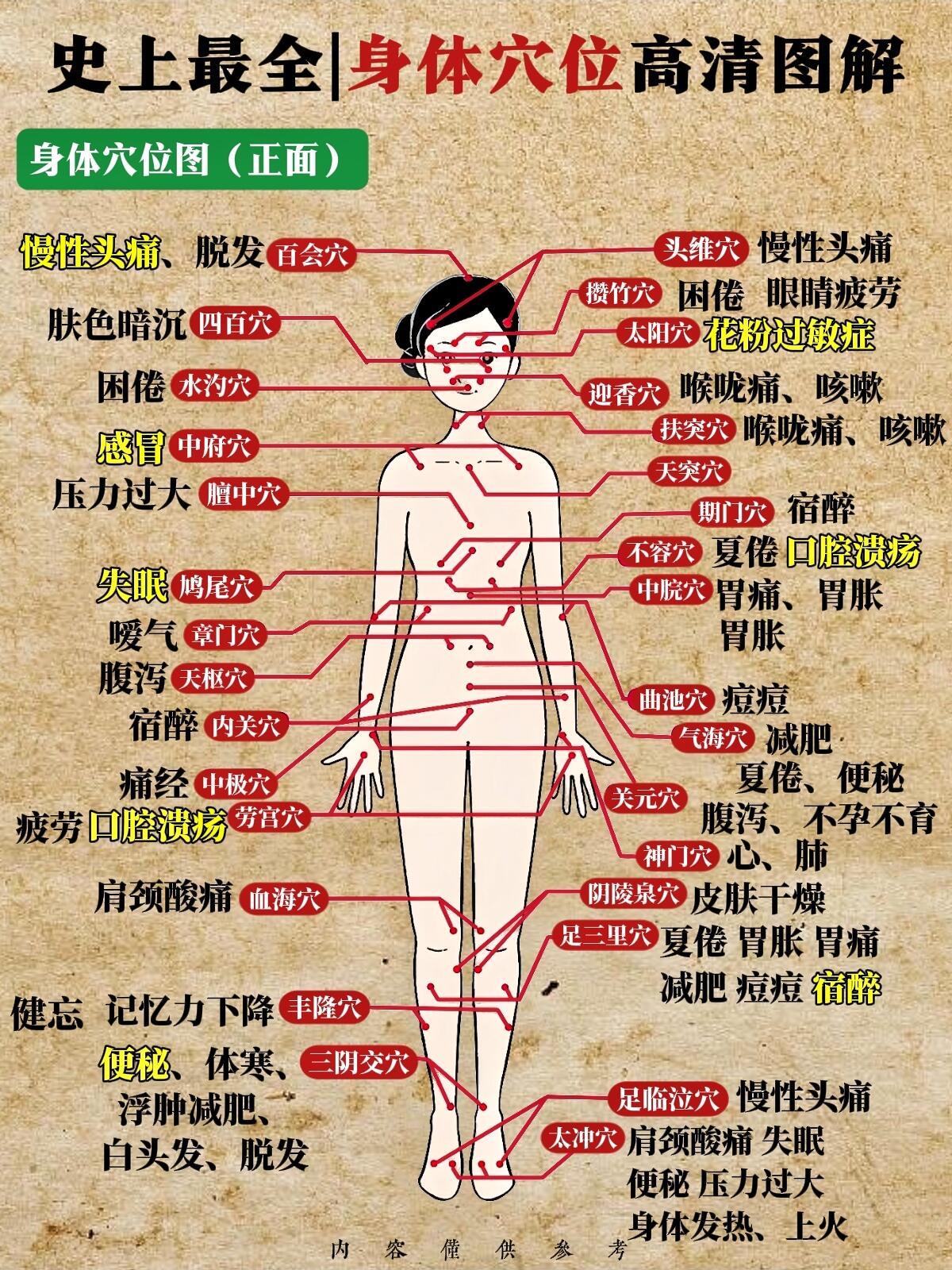 史上最全｜身体穴位高清图解‼️收藏级别🌿 人体藏着自然的秘密！> 365个穴位