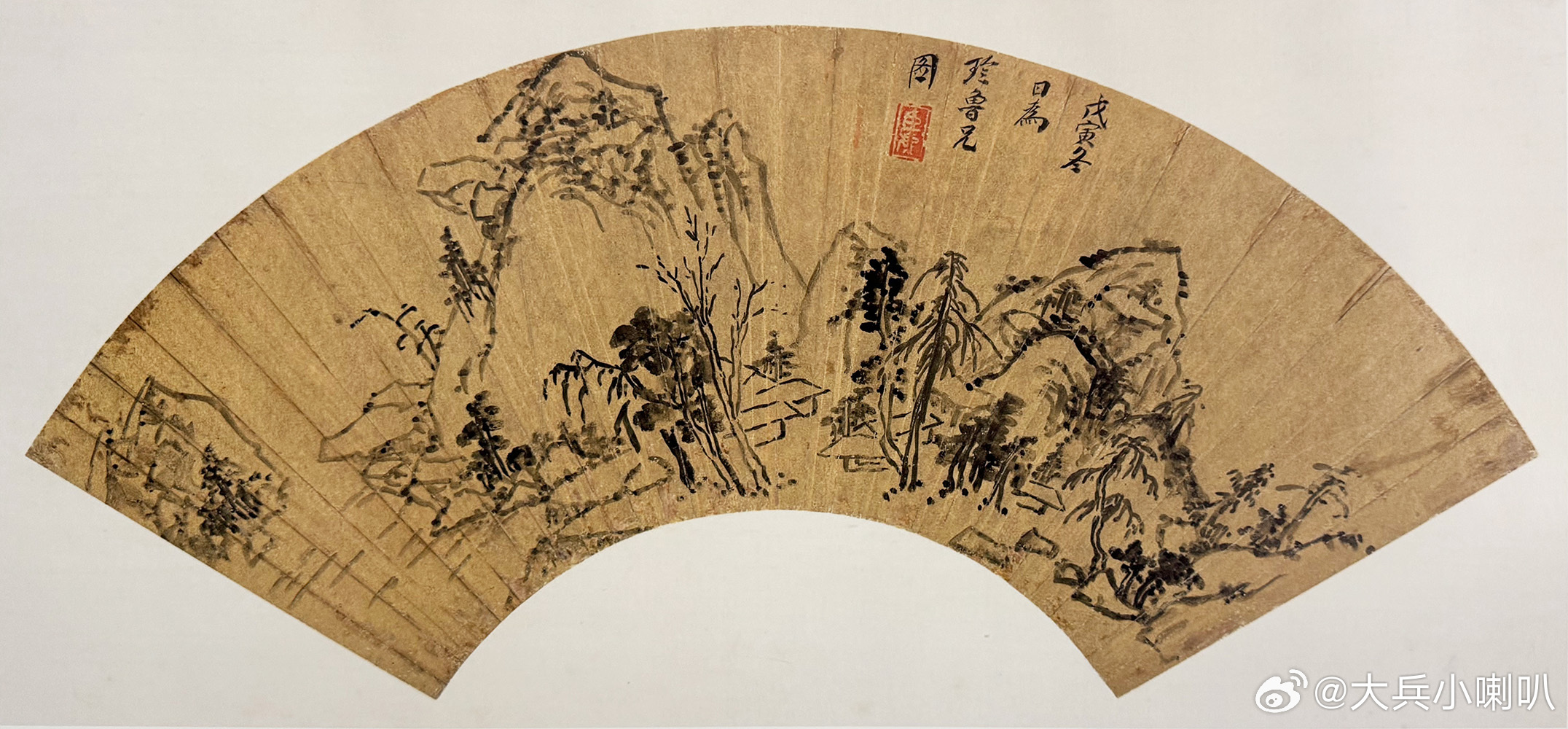 国史古风 【中华名画欣赏 《空山疏树图》（邹之麟）】       《空山疏树图》