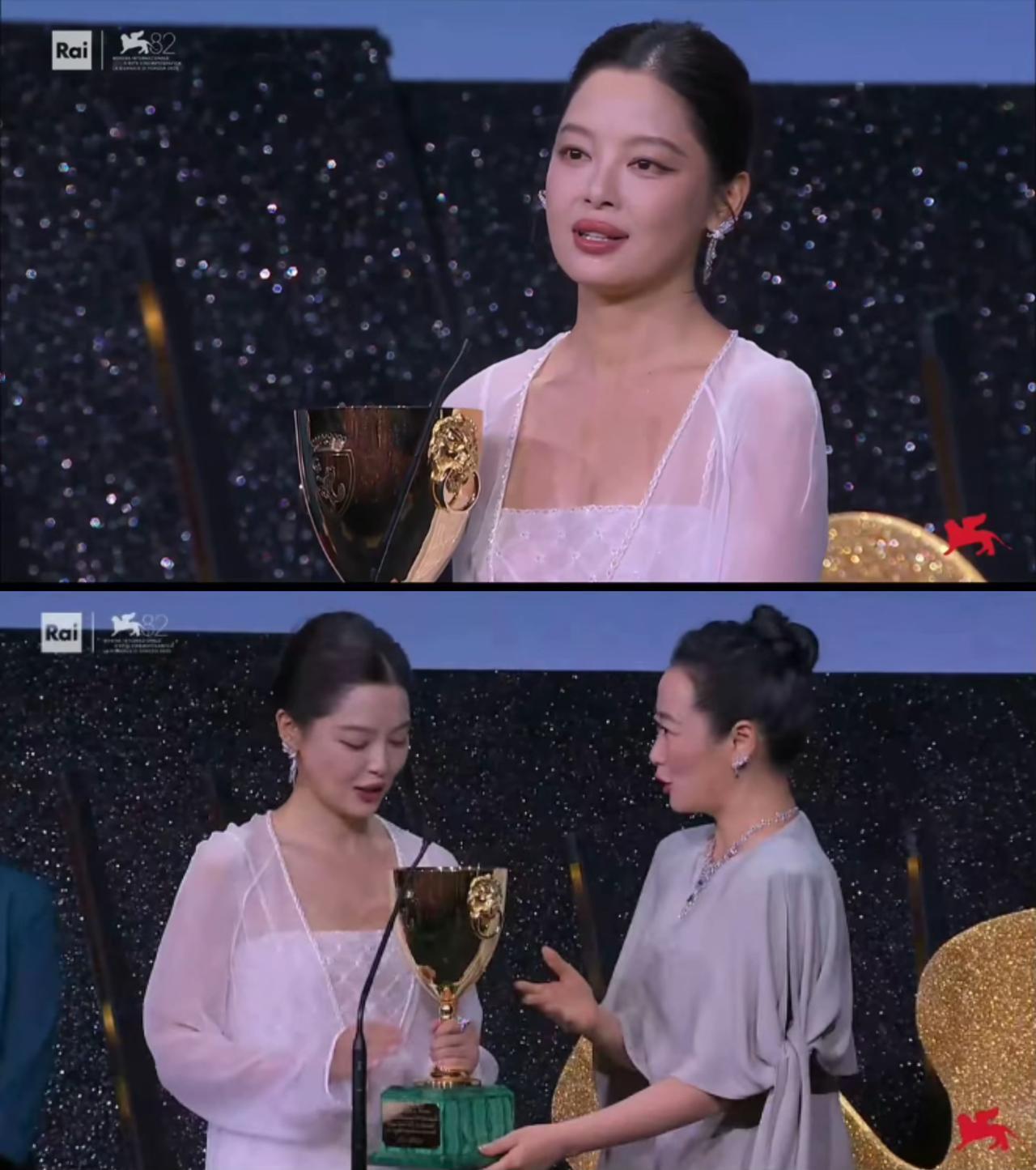 继巩俐和叶德娴后，辛芷蕾是第三位获得威尼斯电影节影后的中国人。该电影节还没有中国