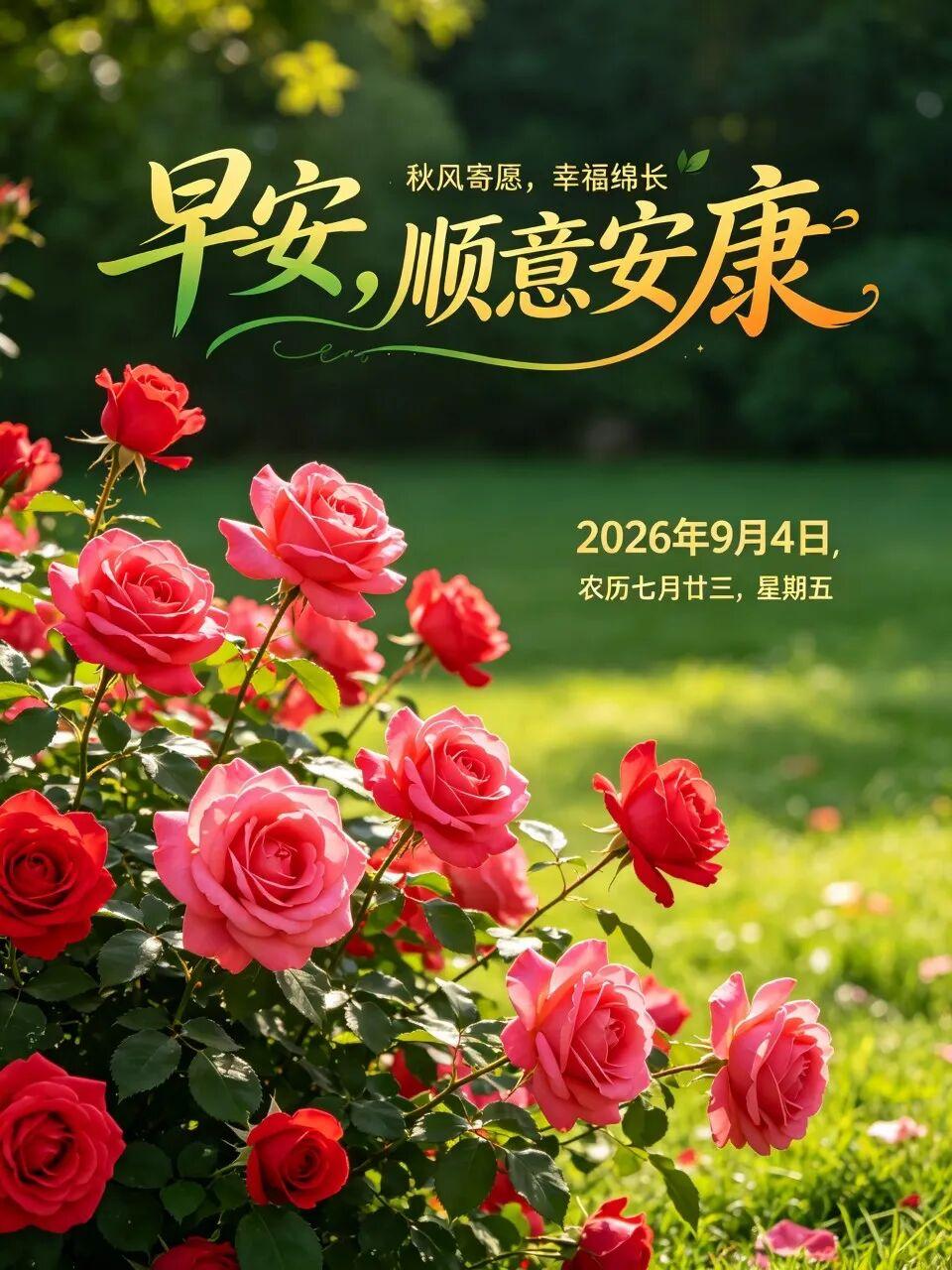 🍀🌸🍎九月已经到来，清浅温柔以待，没有夏季的依赖，只有凉爽的气派，人间秋季