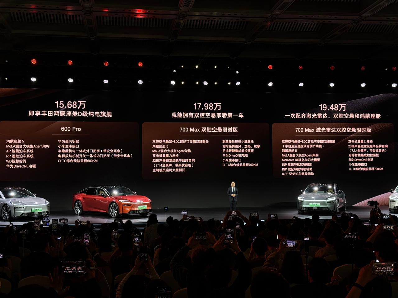 广汽丰田的铂智7开始预售了，简单看下怎么选？
入门版（15.68万元起） 已标配