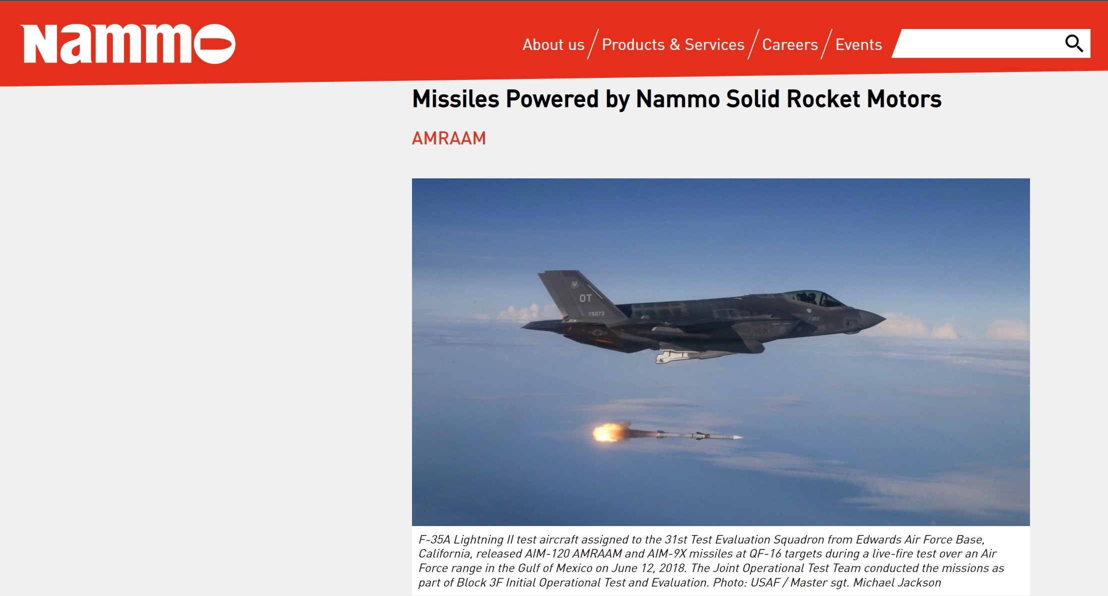 烽火问鼎计划  🇺🇸AMRAAM系列中程空空导弹的固体火箭发动机（SRM）从