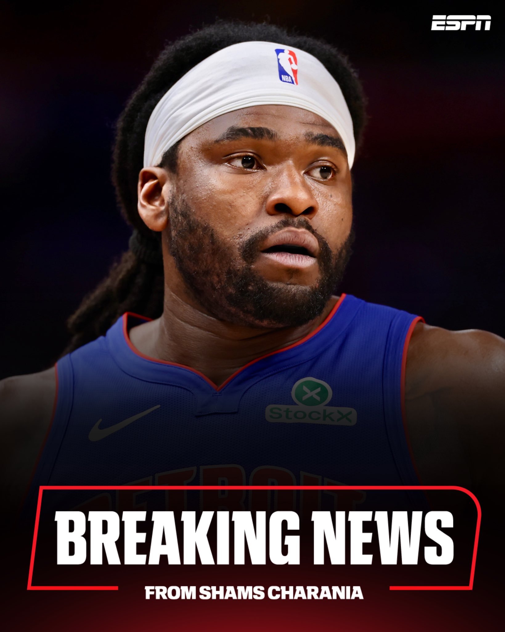 Shams：活塞把斯图尔特送到灰熊，换3个未来次轮。NBA