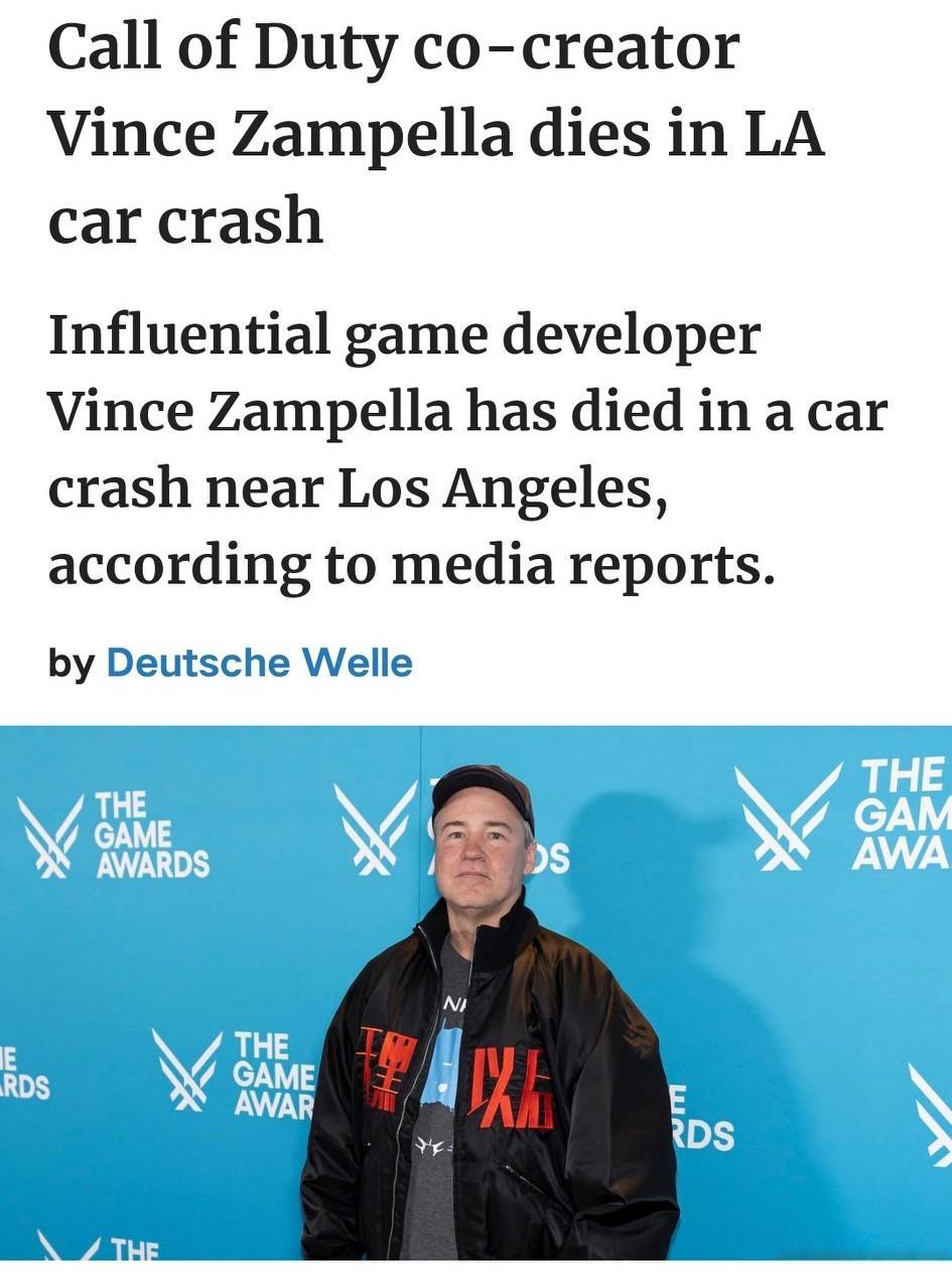 【游戏界大地震💥】“使命召唤之父”Vince Zampella（文斯·赞佩拉）