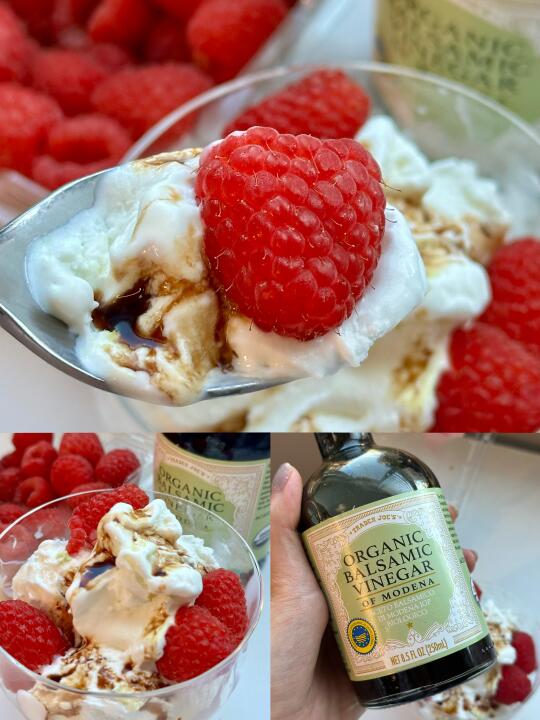 意大利黑醋配香草冰淇淋🍨看似黑暗实则惊艳