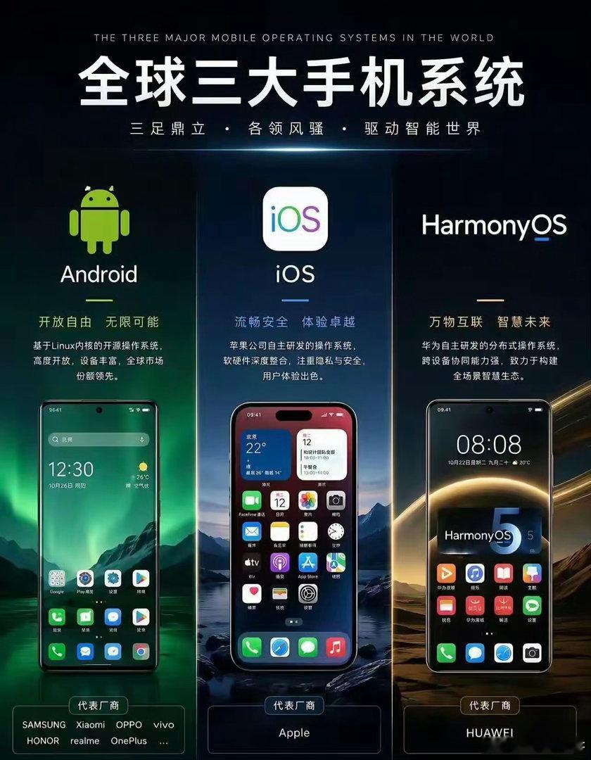 目前三大全球手机系统，大家更喜欢用那个系统呀～ 
