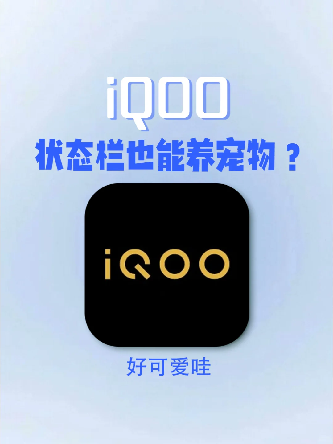 iQOO状态栏也能养宠物啦❓