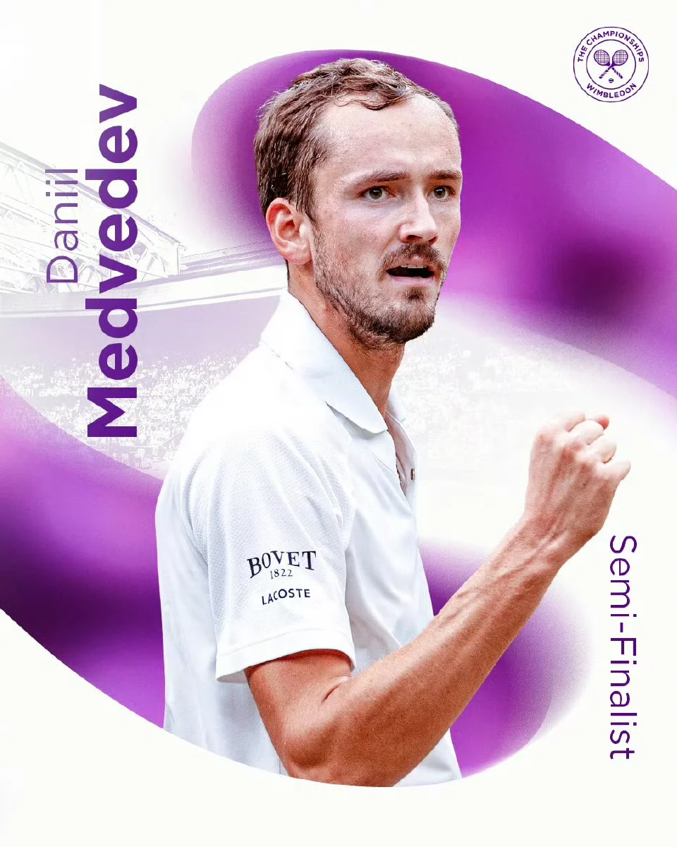 【温网速递】梅德维德夫晋级四强