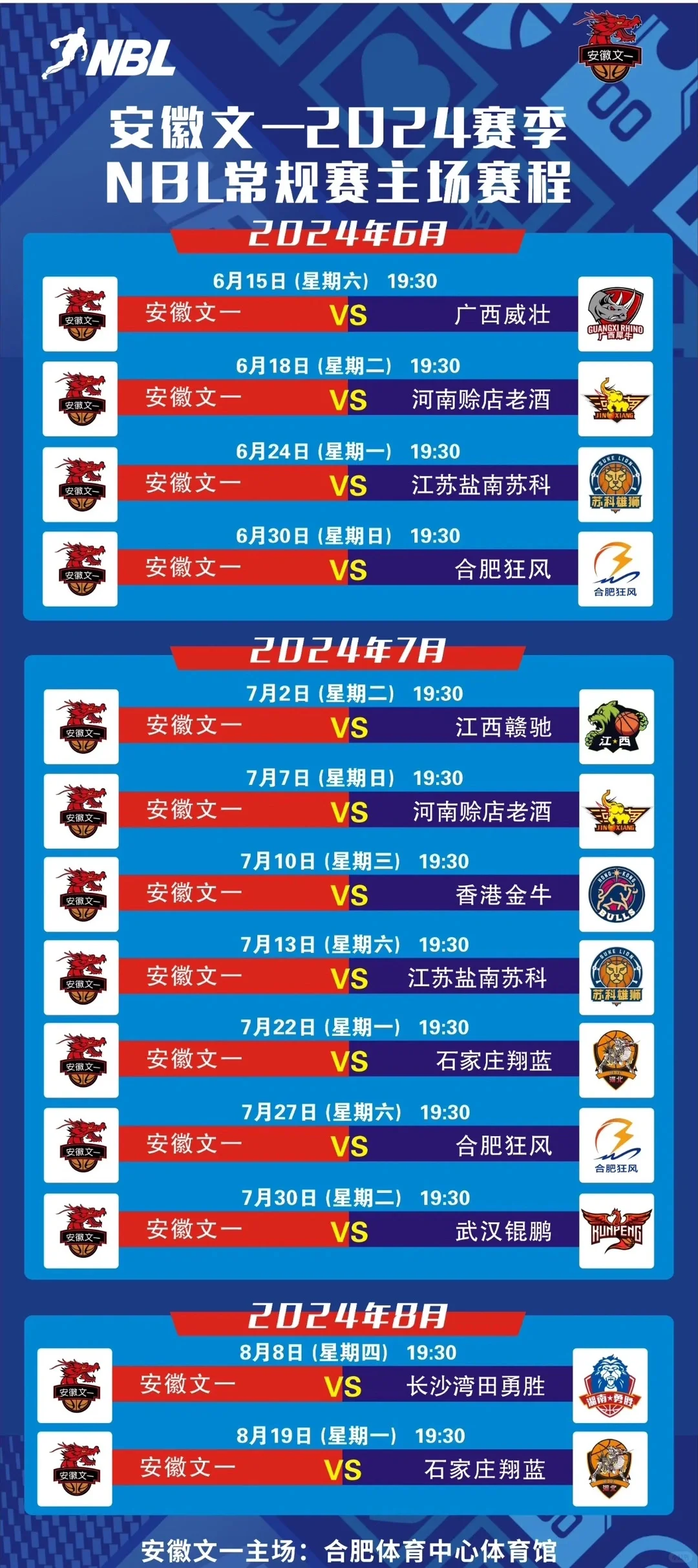 2024年NBL全国男子篮球联赛已经开启！