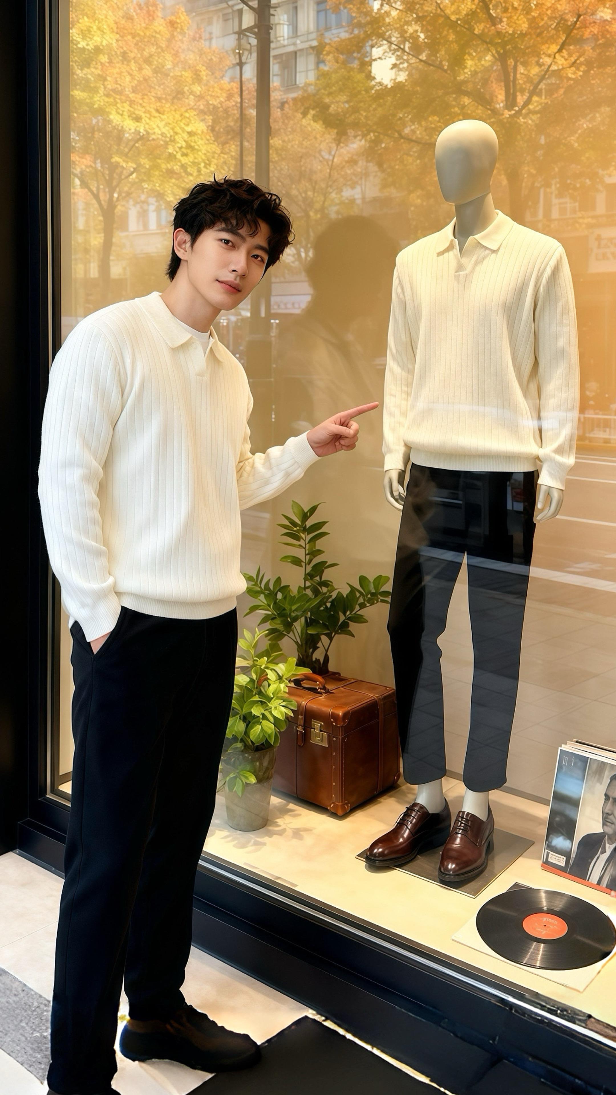 秋光裹着桂香漫进咖啡馆时，许妍刚推开玻璃门，视线就撞进了吧台边那道身影...