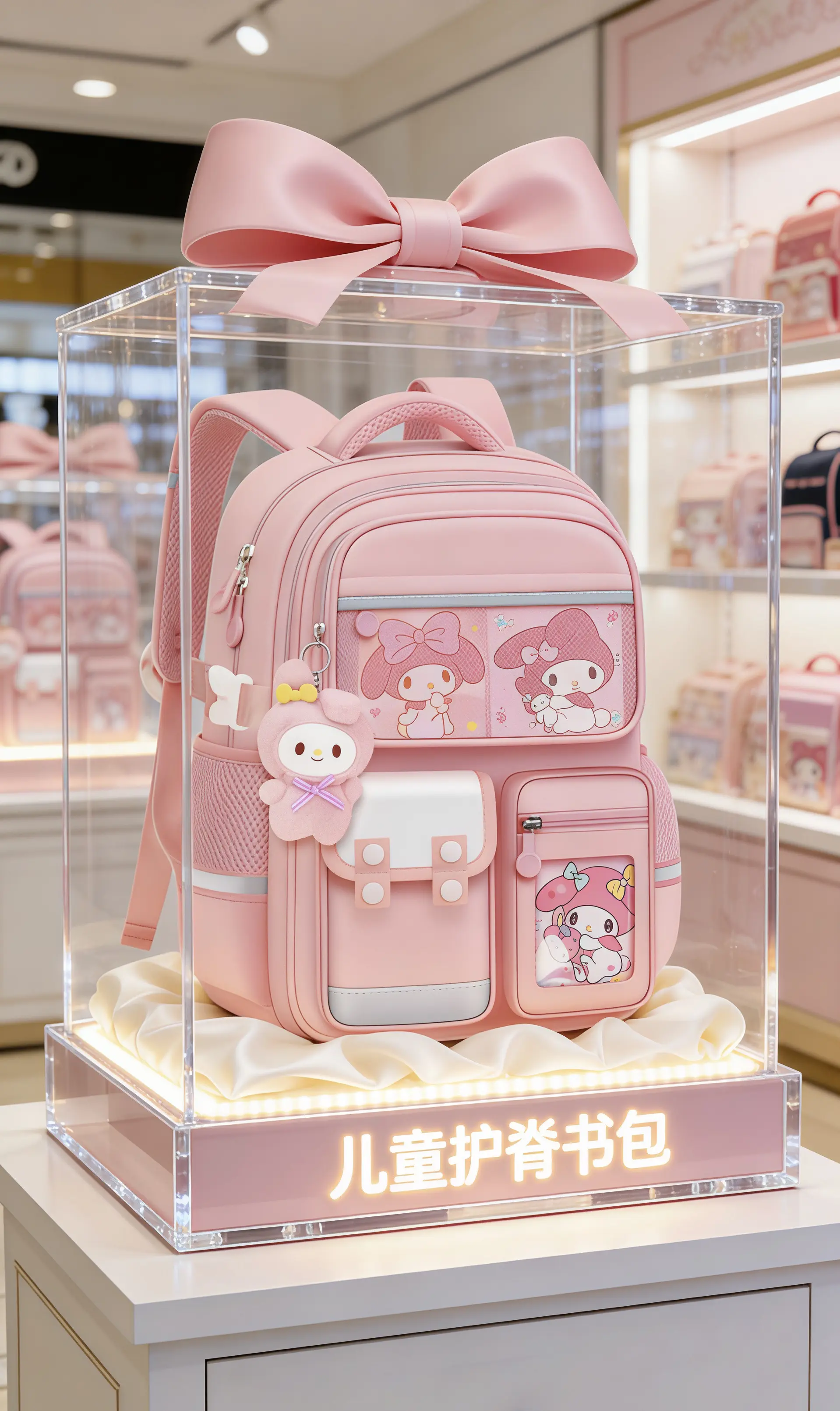 新款小学生书包来啦～容量大还轻便减负~上学背超合适