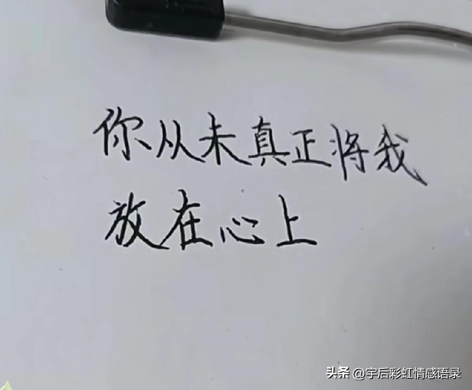你从未真正将我放在心上，
我又何苦把你藏进心底。
我总以为，
只要我不去计较，