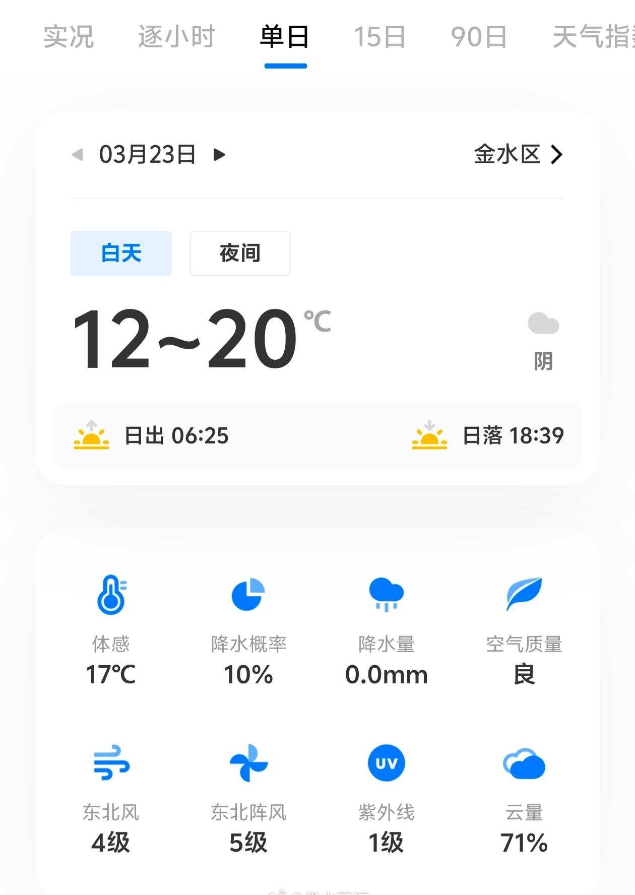 今日天气凉爽，适合外出活动～ ​​​