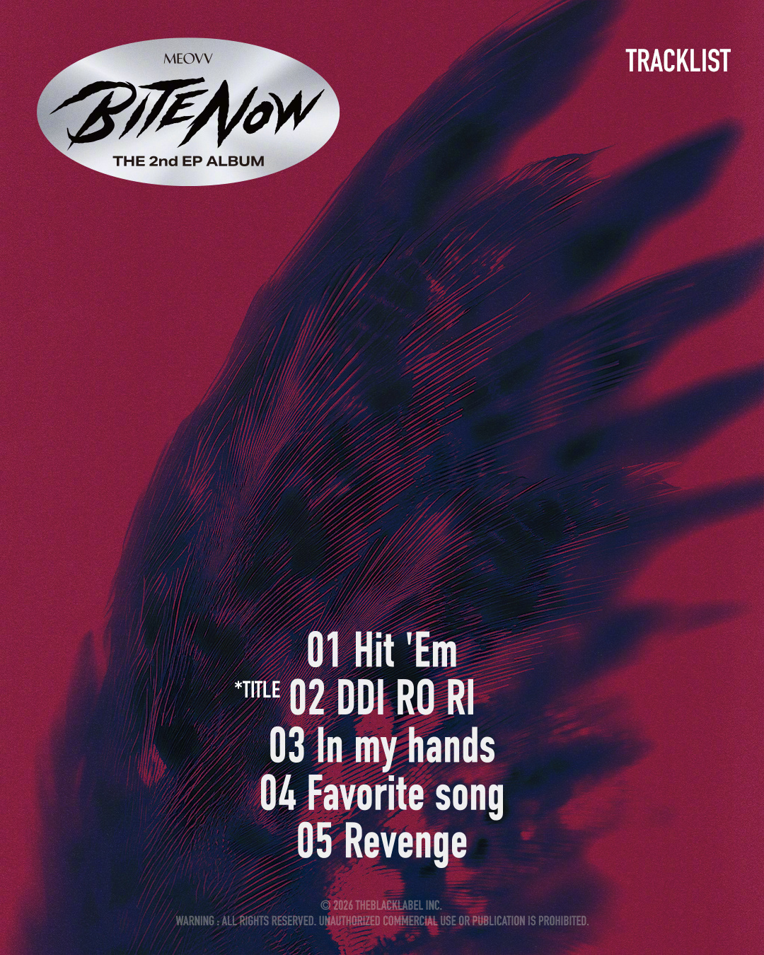 【Twi】MEOVV THE 2nd EP ALBUM [BITE NOW]歌单