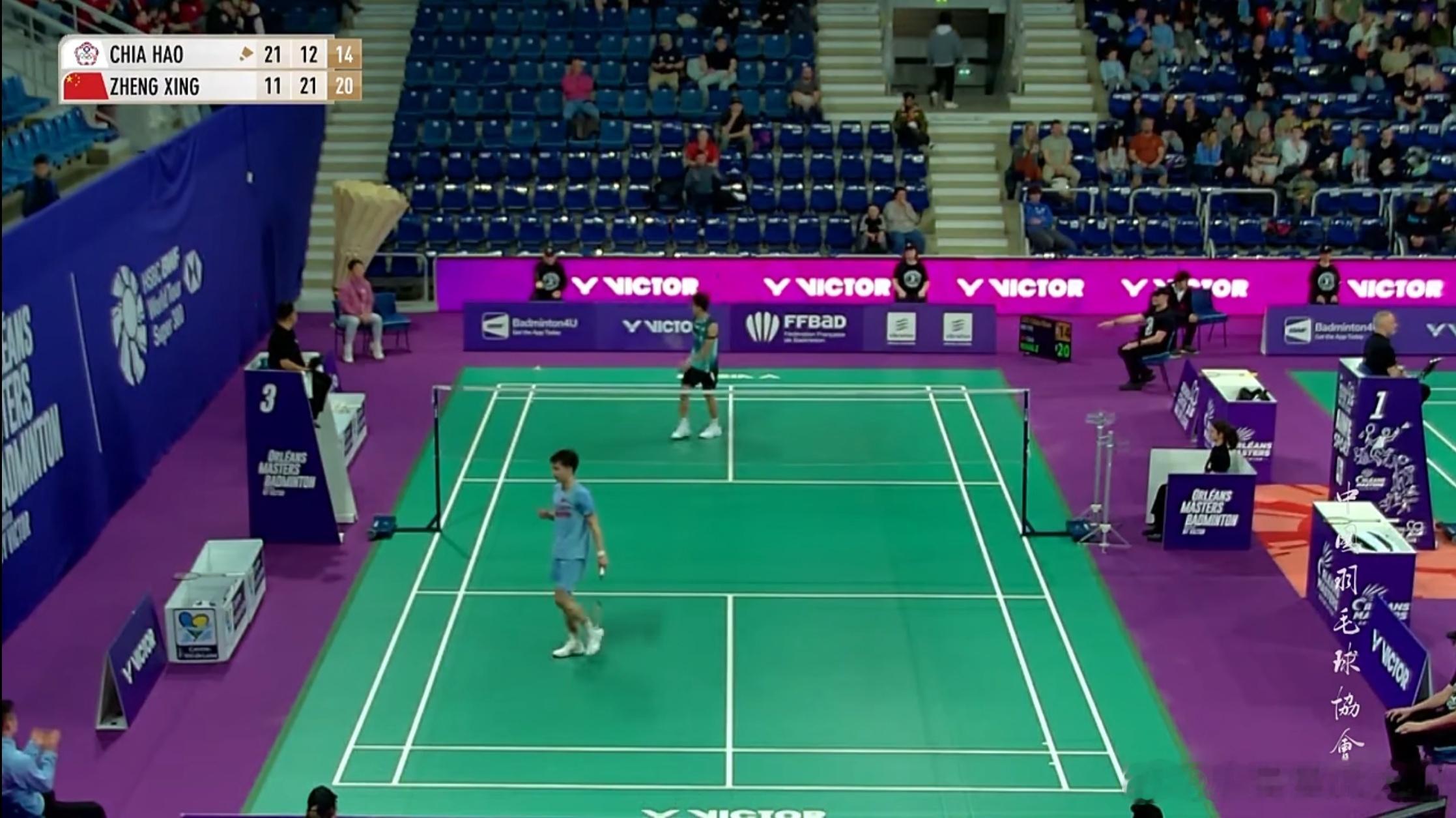 王正行🇨🇳 11-21、21-12、21-14 李佳豪下轮：王正行🇨🇳 