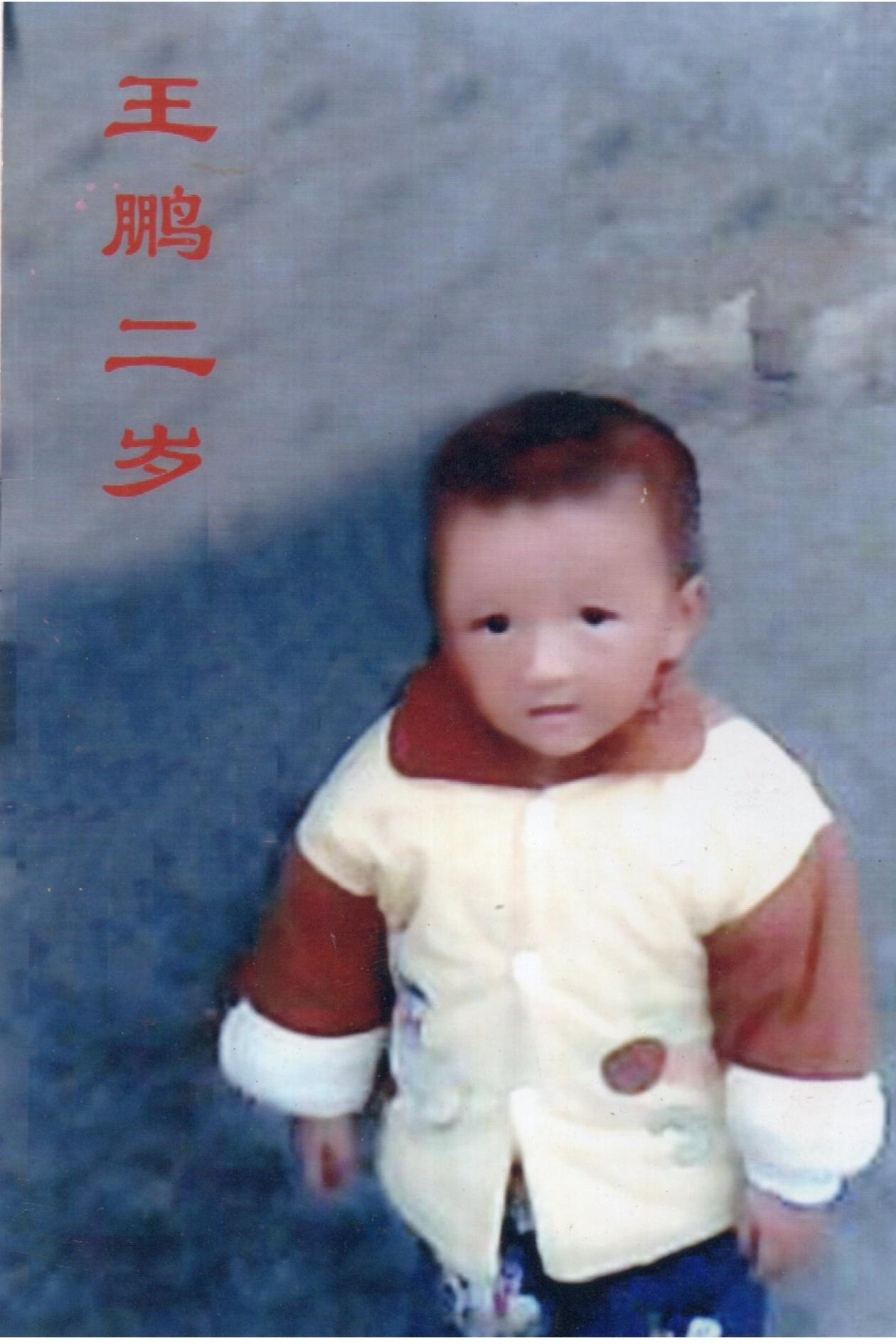 王鹏：男，左边屁股上有胎记。2006年10月24日出生，2008年12月9日上午
