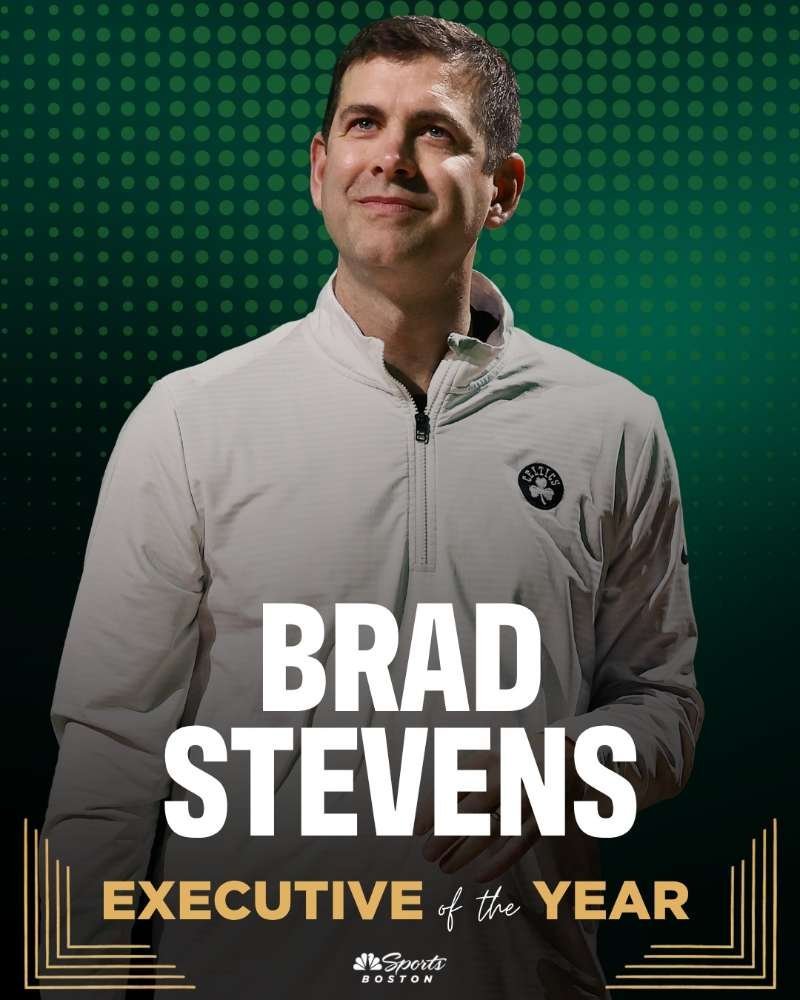 NBA官方今日宣布，凯尔特人篮球运营总裁史蒂文斯正式当选2025-26赛季NBA