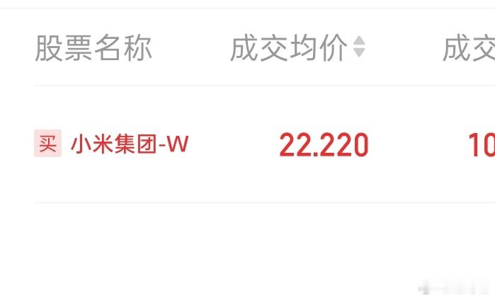 今天小米22.22买了一点，来个王炸。 