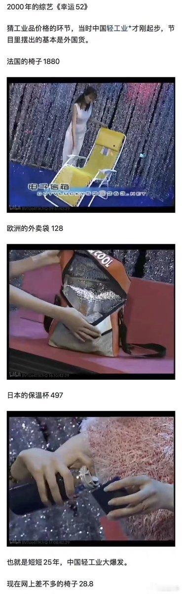 2000年的电视节目，那会中国轻工业才刚刚起步，来自法国的折叠躺椅1880元，欧