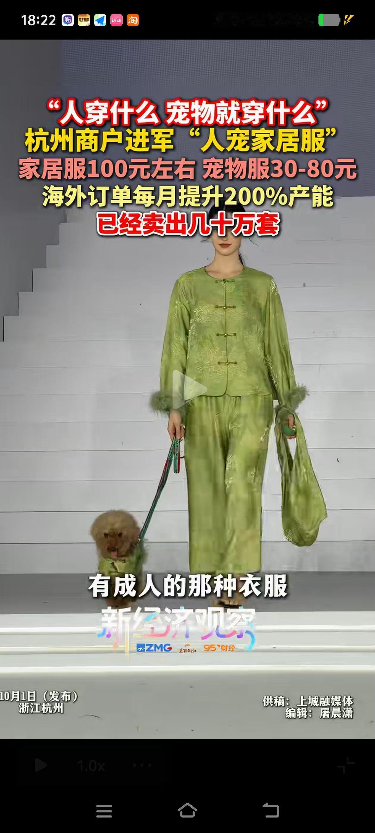 杭州商家几十万套人宠配套家居服远销海外，订单暴涨，月产能提升200%，人宠穿搭套