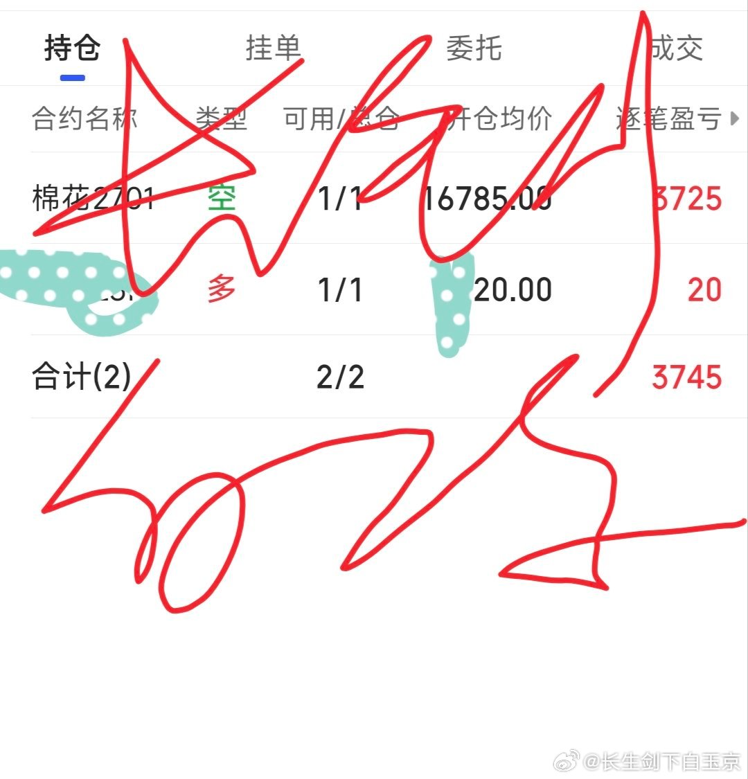 2026年9月16日收盘a系统群示范账户截图。今日操作，下午开多尾号20品种。期