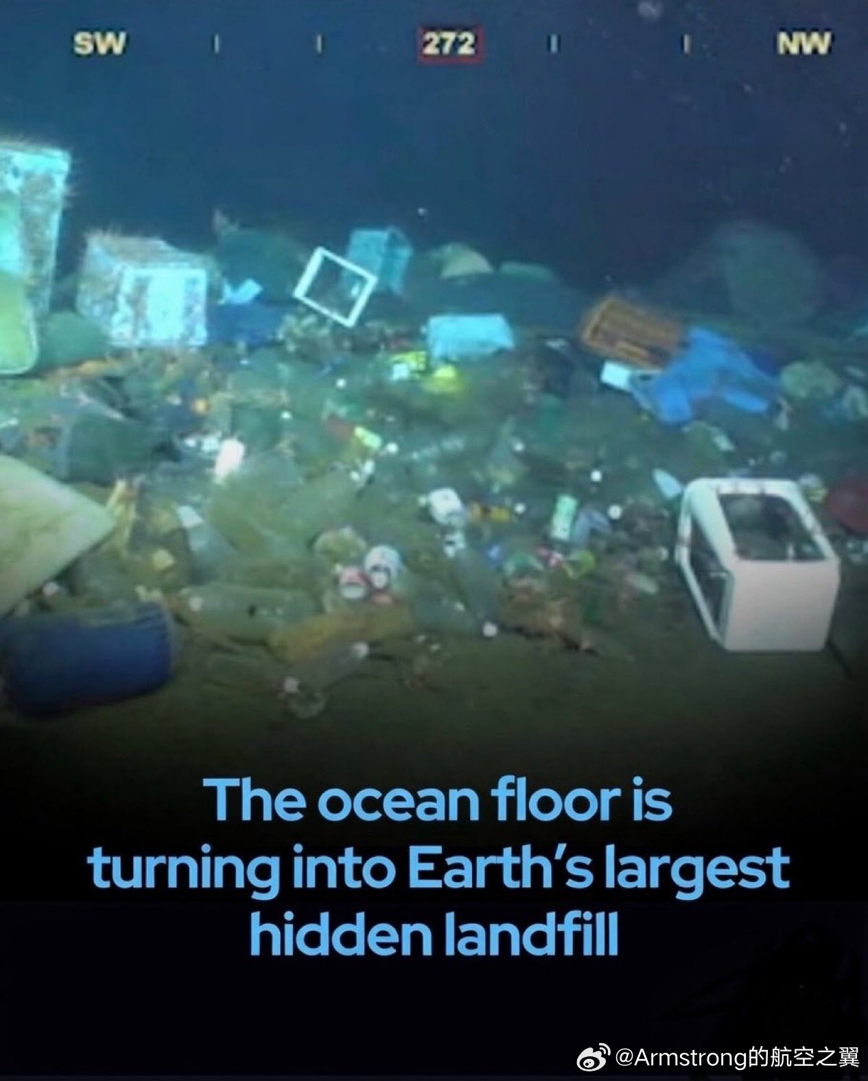 海底正逐渐变成垃圾填埋场几十年来，人们对海洋污染的关注主要集中在漂浮的塑料和冲上
