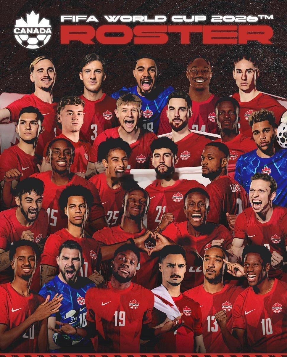 世界杯B组大名单之加拿大作为东道主之一的加拿大2026年世界杯26人的最终大名单
