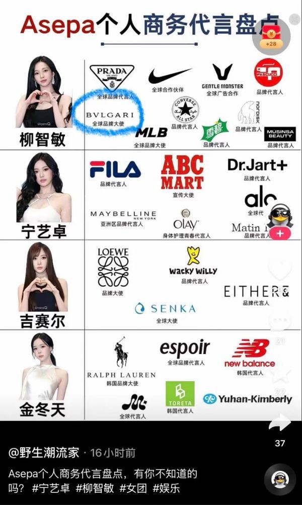 柳智敏 fans 怎么把张元英的宝格丽拉到自家表上了 