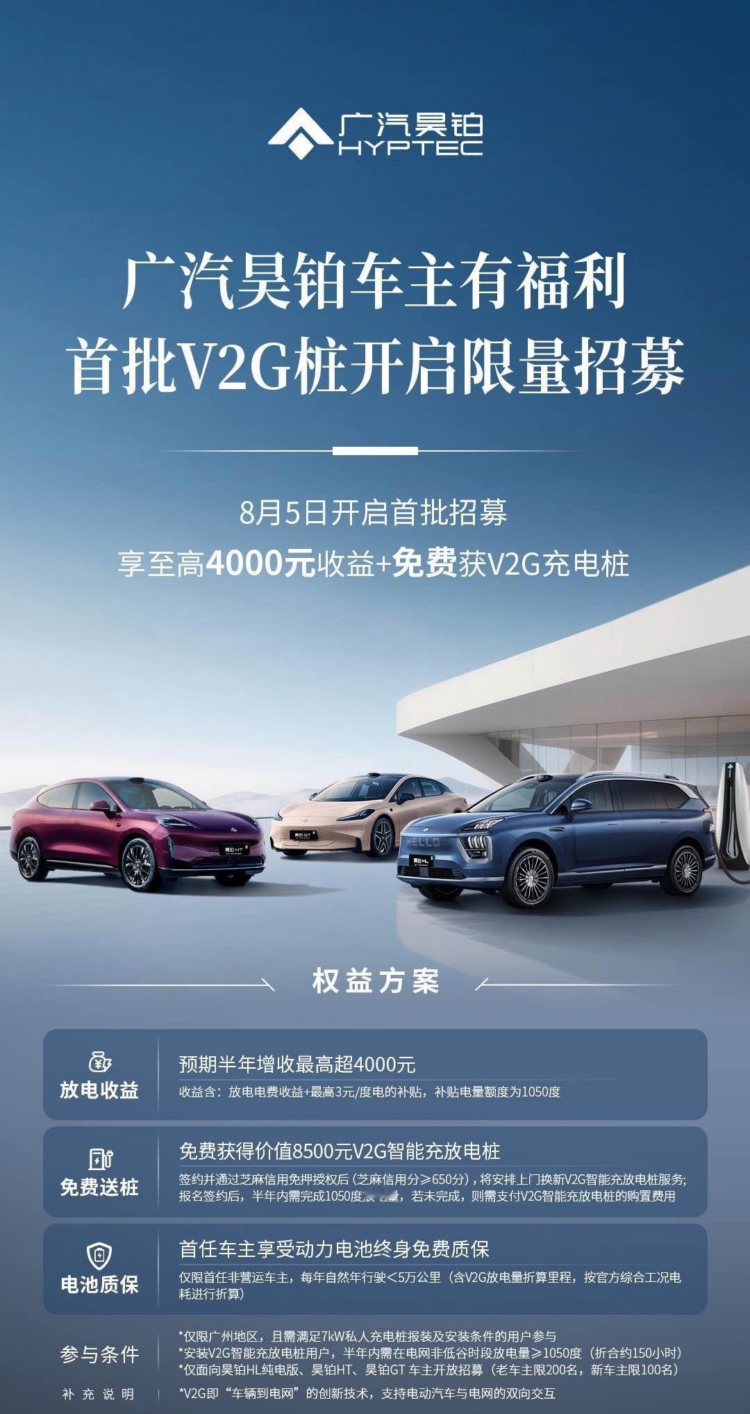 广汽昊铂将 V2G 技术实现落地，全系车型支持电网标准V2G放电协议这对行业还是