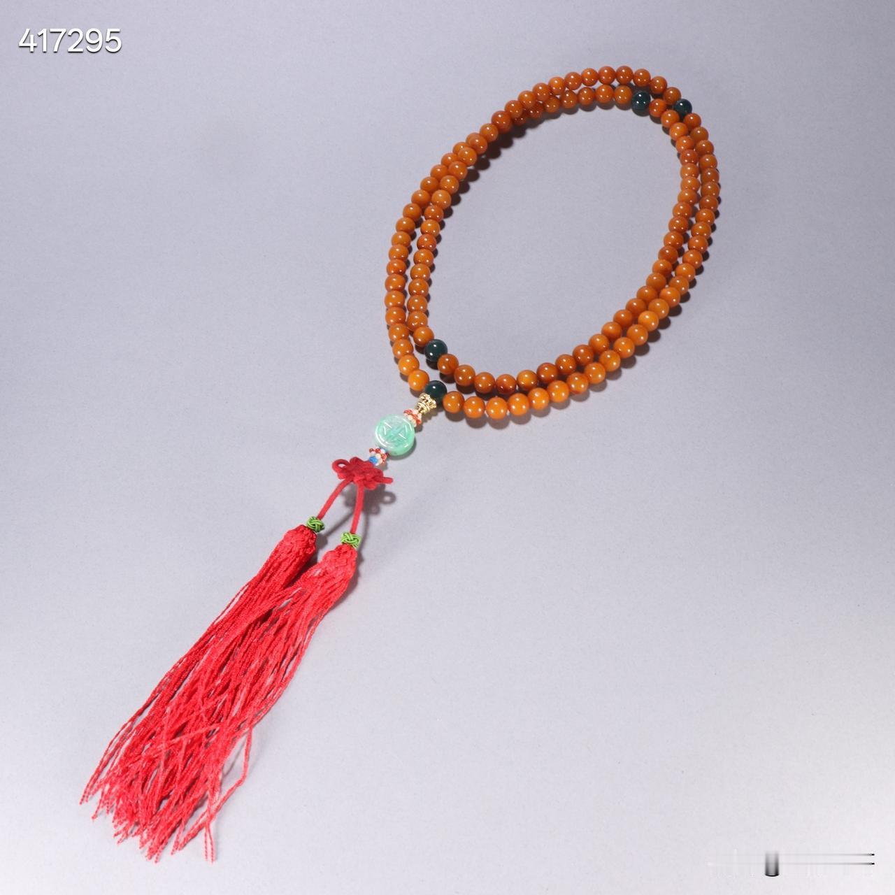 清 蜜蜡108佛珠
规格∶珠径0.9cm