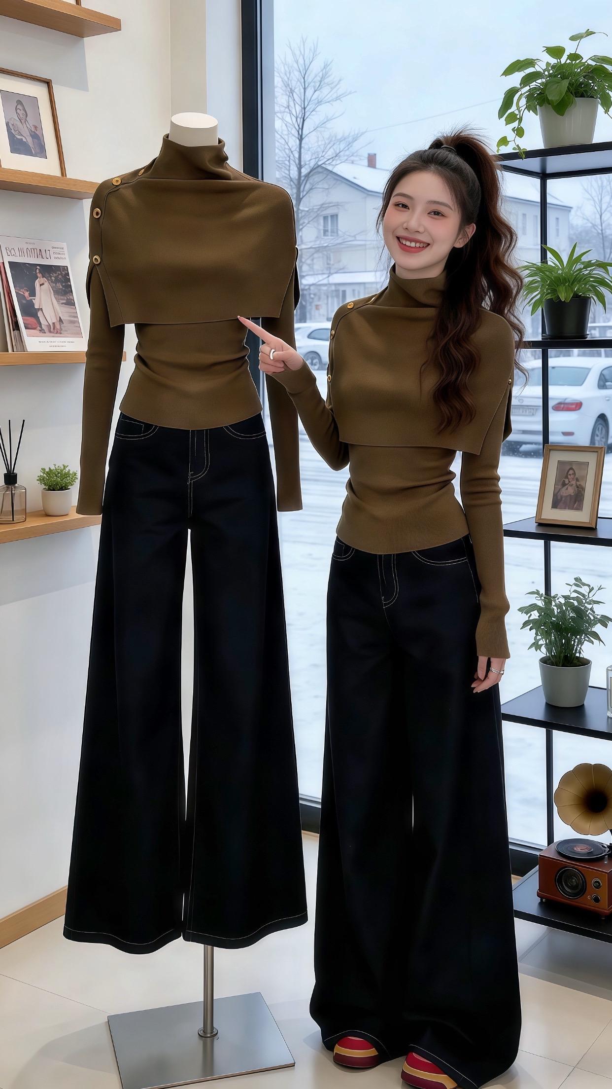 针织衫穿搭 气质轻熟风 通勤搭配 当我决定春天什么风格都尝试一下 早春...