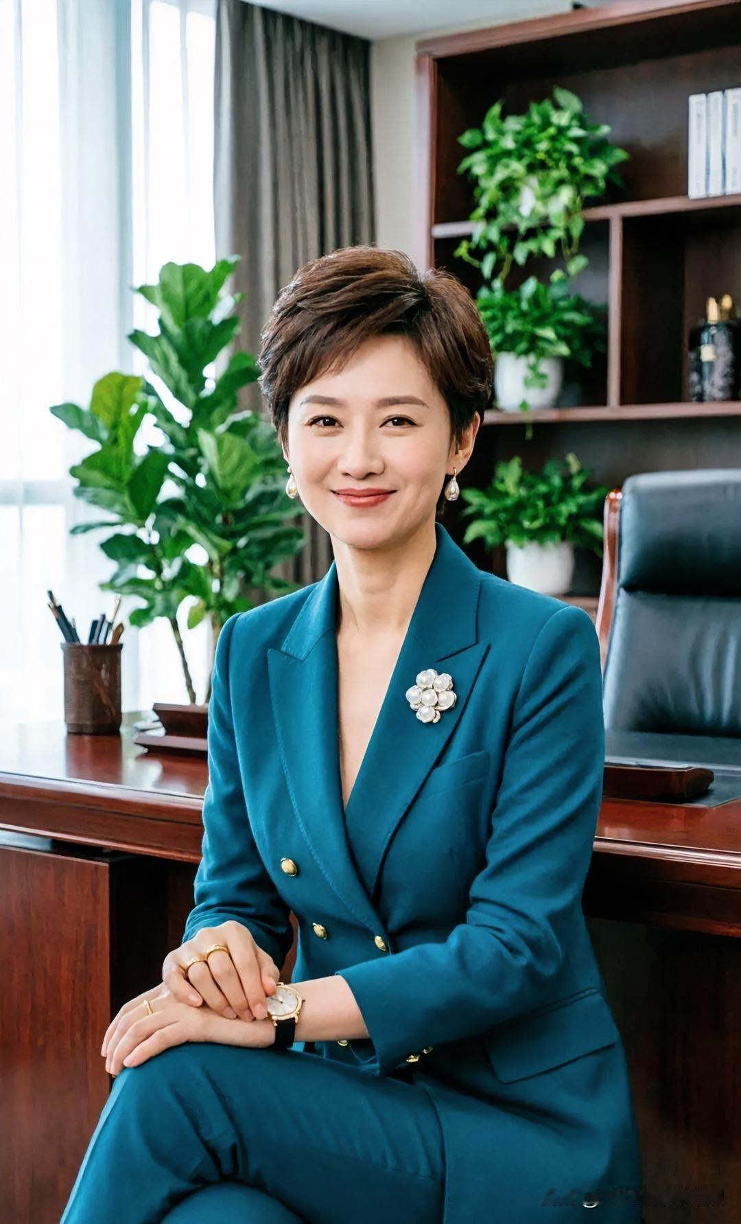 时尚穿搭墨绿西装绽光华，温润如玉，从容自成风景。