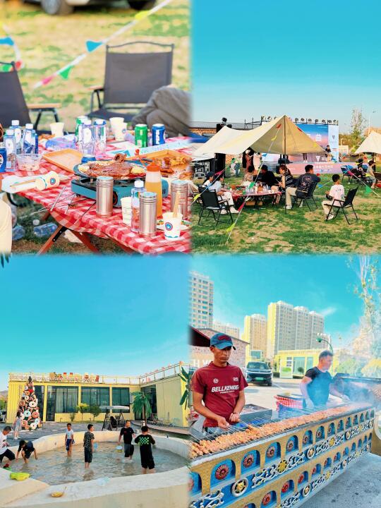 在市区里享受露营⛺️躺平遛娃冲冲冲🤪