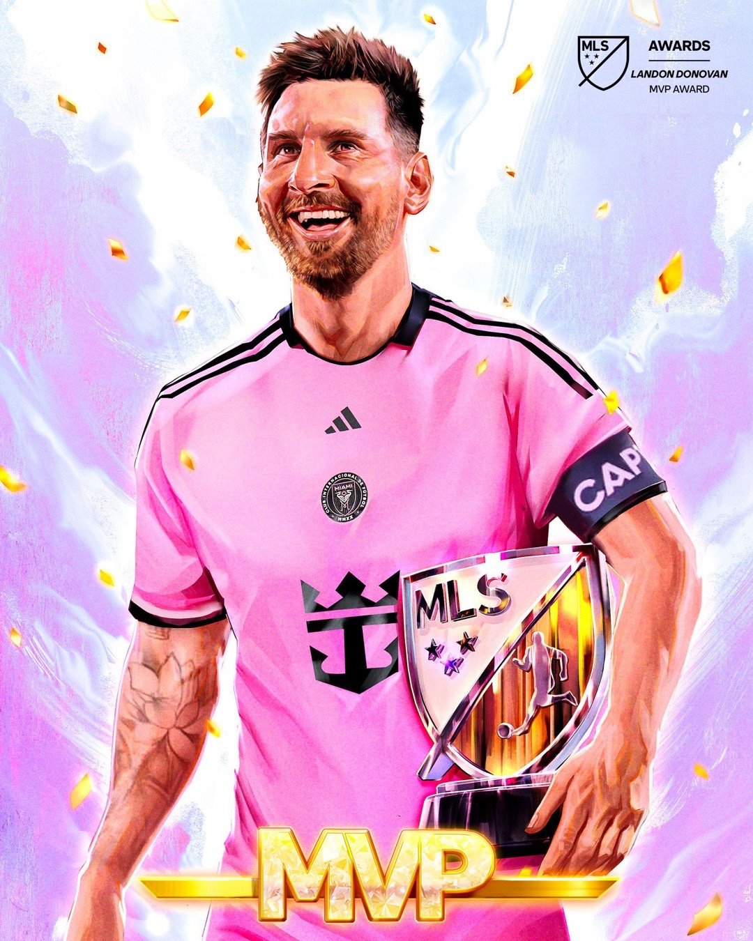 👑          🚨官方：梅西荣获2024  MLS 年度最佳球员奖🏆