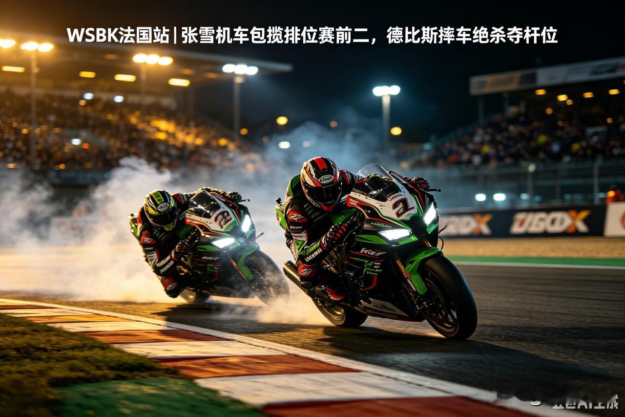🏍️WSBK法国站：张雪机车排位赛包揽前二，德比斯摔车绝杀夺杆位
 
当地时间