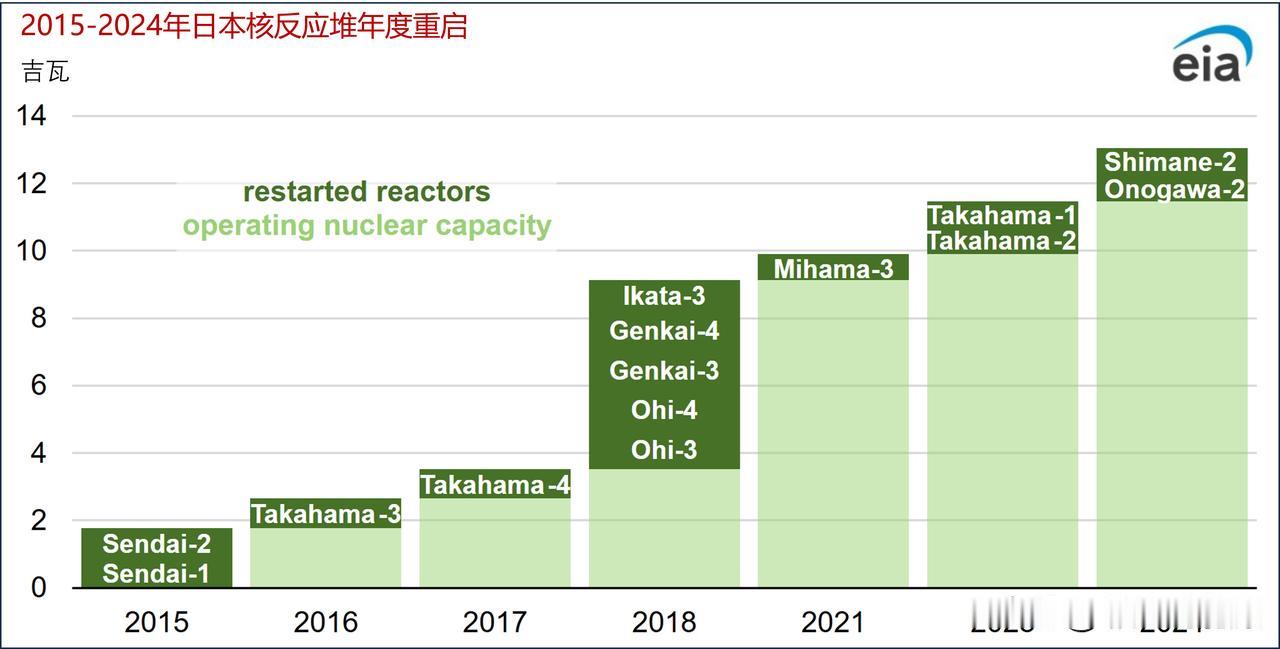 自2011年福岛核事故以来，日本已经重启了14座核反应堆

日本公用事业公司在2