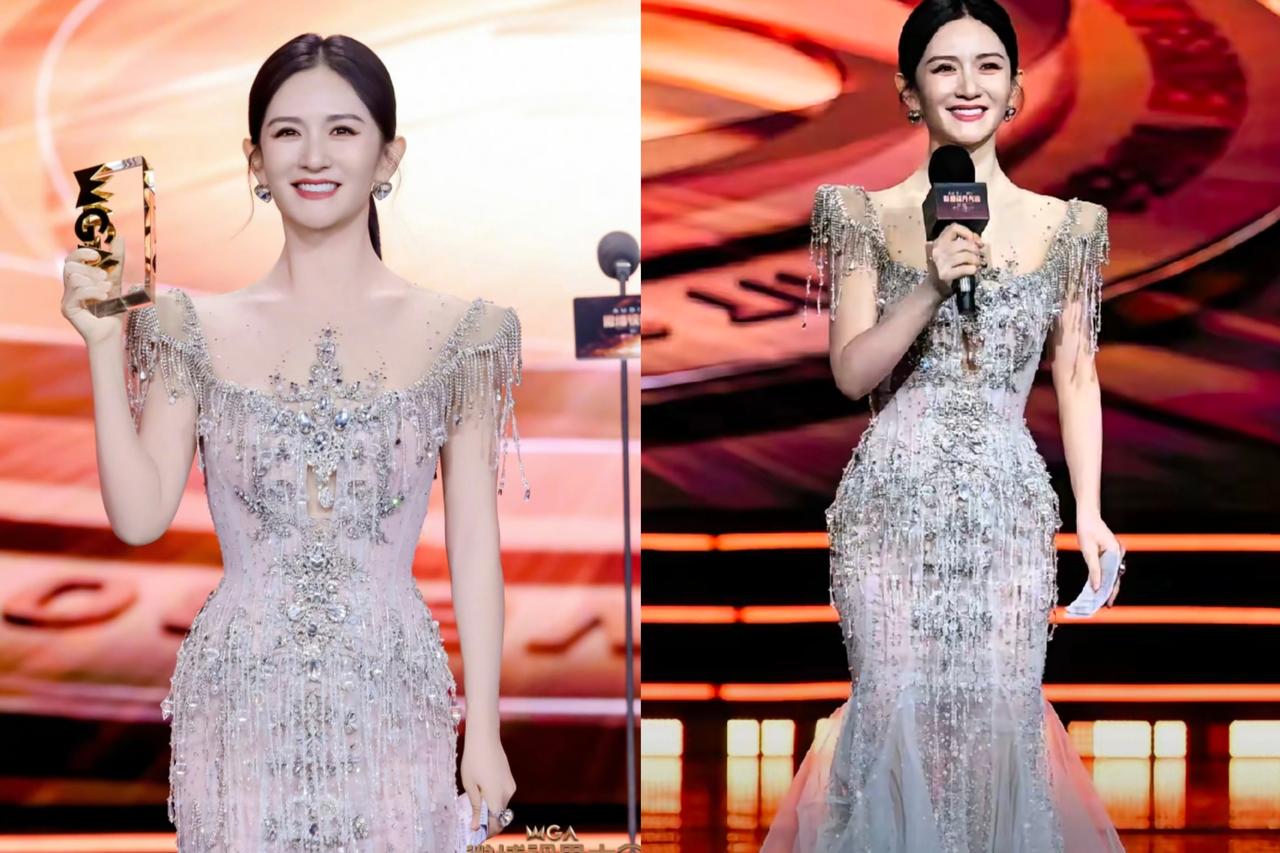 你知道吗？
张杰今晚怕是要失眠！
不是谢娜拿了奖多激动，是自家老婆主持当晚美得太